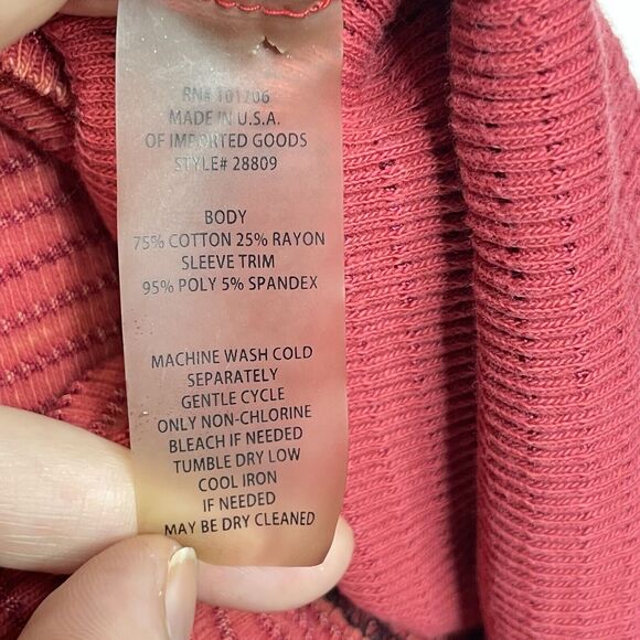 Soft Surroundings Tunic Lagenlook Waffle Knit Wearable Art Statement Sleeve Sz M - Picture 12 of 16